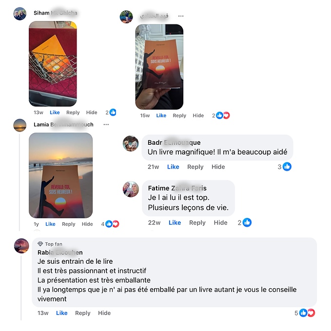 Photos et commentaires de lecteurs sur Facebook