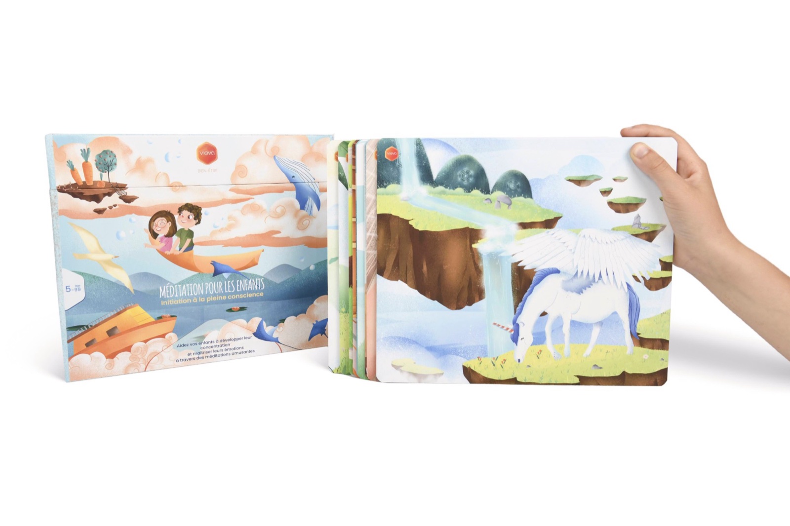 Coffret et cartes en éventail